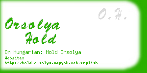 orsolya hold business card